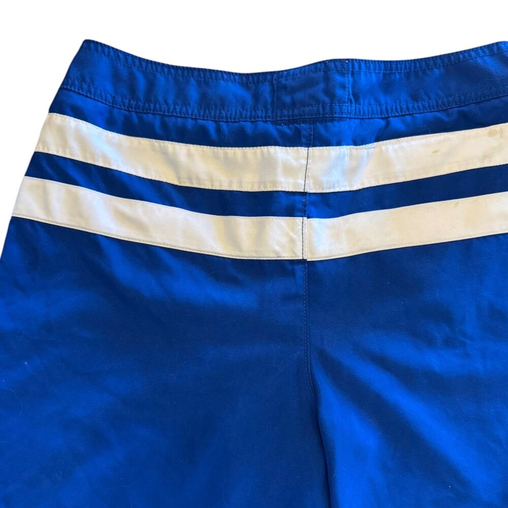 Y2K Abercrombie & Fitch Blue Stripe Board Shorts Swim Trunks Preppy Mens L - Picture 5 of 8